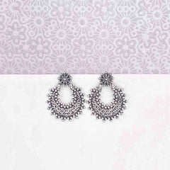 Antique Silver Floral Earrings