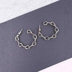 Jazz Chain Hoop Earrings