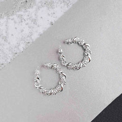 Textured Hoop Earrings