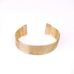 Shimmering Textured Statement Cuff
