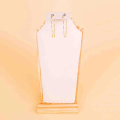 Golden Chain White Drop Earring
