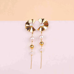 Opera Fan Tassel Drop Earrings