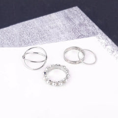 Pack of 4 Western Pearl Rings Combo