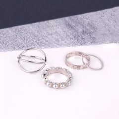 Pack of 4 Western Pearl Rings Combo