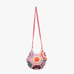 Pastel Bloom Crochet Sling Bag
