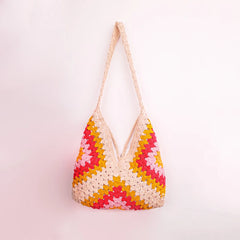 Sunset Blush Crochet Bag
