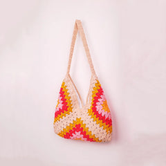 Sunset Blush Crochet Bag