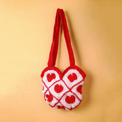 Sweetheart Red Crochet Bag