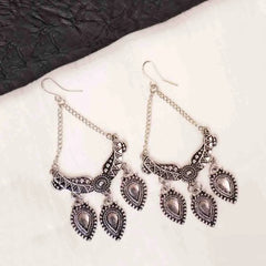 Intricate Antique Teardrop Dangle Earrings