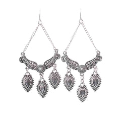 Intricate Antique Teardrop Dangle Earrings