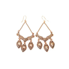 Intricate Antique Teardrop Dangle Earrings