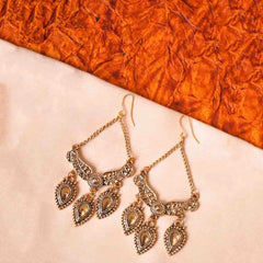 Intricate Antique Teardrop Dangle Earrings