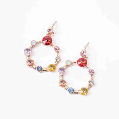 Radiant Colourful Gemstone Drop Earrings