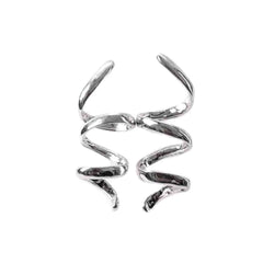 Electric Silver Spiral Drop Earrings