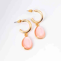 Opalescent Teardrop Hoops