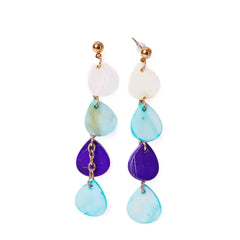 Blue Hued Teardrop Dangle Earrings