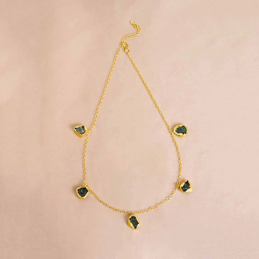 Raw Stone Chain Necklace