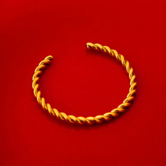 Twist Rope Cuff Bracelet - 18K Gold Plated