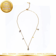 Teardrop Chain Necklace - 18K Gold Plated