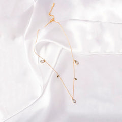 Teardrop Chain Necklace - 18K Gold Plated