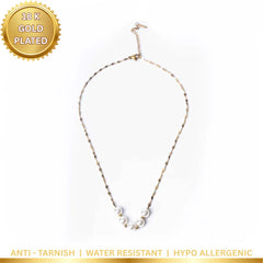 Pearl Chain Necklace - 18K Gold Plated