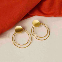 Brass Double Layered Hoops