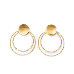 Brass Double Layered Hoops