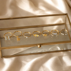 Sparkle & Charm Gold Ring Combo
