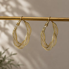 Aurora Twisted Hoop Earrings