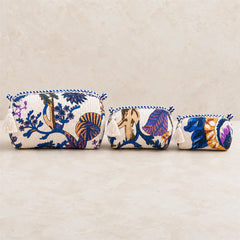 Blue Meadow Pouch Set