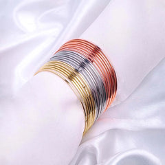 Three Tone Slim Bangles