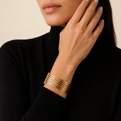 Serena Golden Wave Cuff