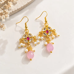Rose Quartz Bloom Earrings