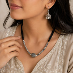 Oxidised Hasli Choker Necklace Set