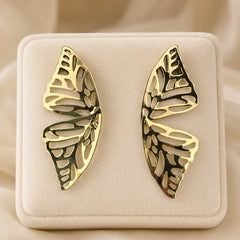 Monarch Gold Butterfly Earrings