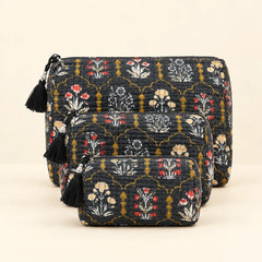 Midnight Bloom Pouch Trio