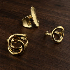 Serene Gold Contemporary Ring Combo