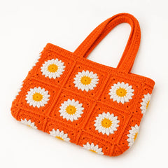 Orange Blossom Crochet Bag