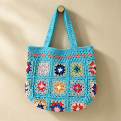 Rainbow Bloom Crochet Bag