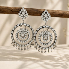 Noor Oxidised Chandbali Earrings