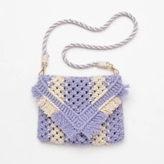 Lilac Knot Macrame Bag