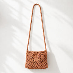 Blush Knot Macrame Bag