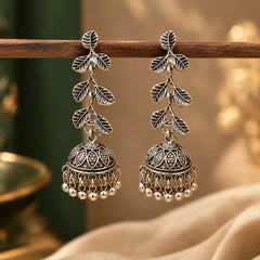 Leafy Vine Jhumka Earrings