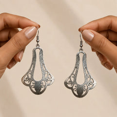 Tribal Cutwork Oxidised Earrings