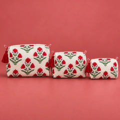 Ruby Blossom Pouch Set