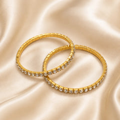 Crystal Gold Bangles