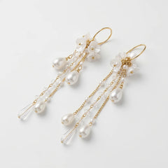 Pearl Blossom Cascade Earrings