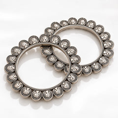 Oxidised Vintage Coin Bangles