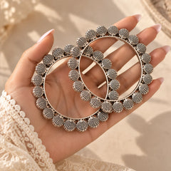 Oxidised Shell Motif Bangles