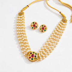 Kundan Rani Haar Pearl Necklace Set